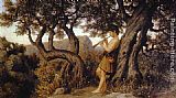 The Flute Concert Paintings - A Shepherd Playing Flute by Henryk Hector Siemiradzki